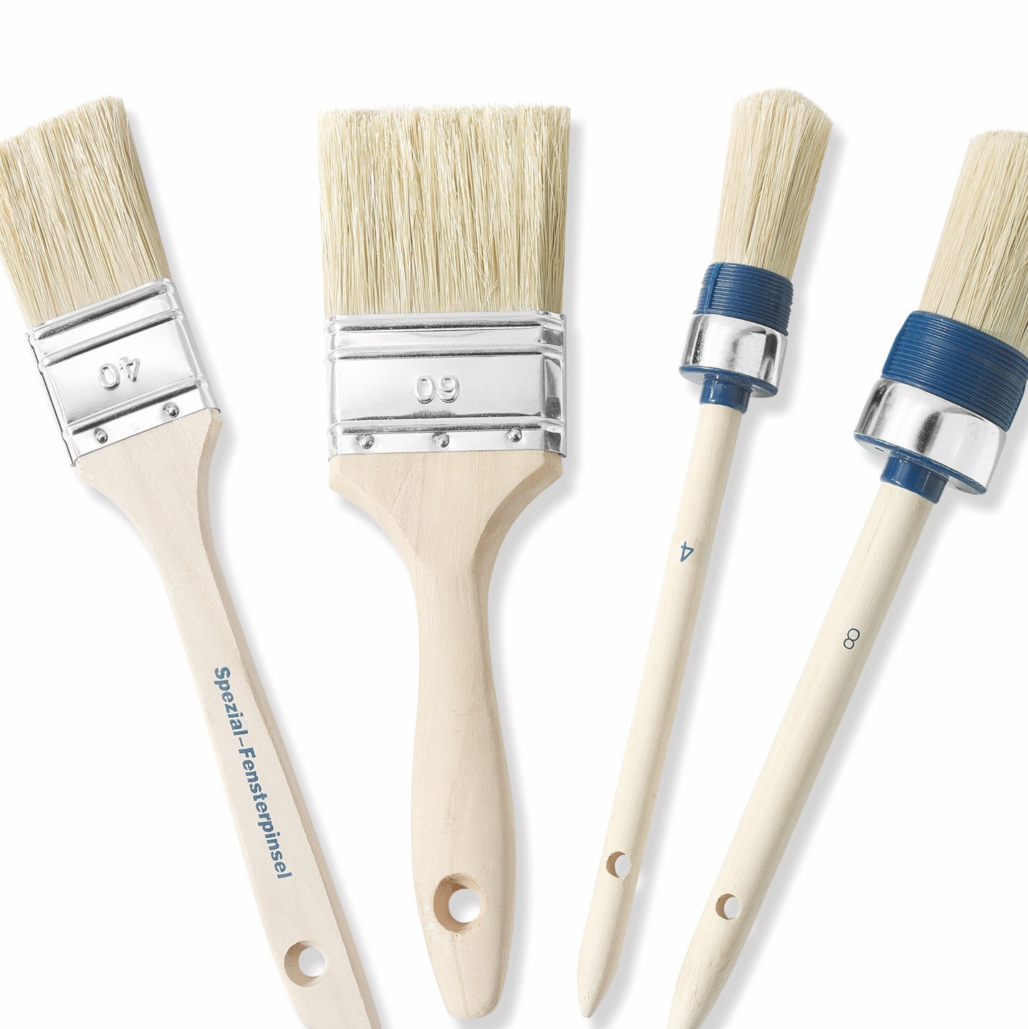 Okienny/Płaski/Okrągły-Zestaw Pędzli_widok z bliska