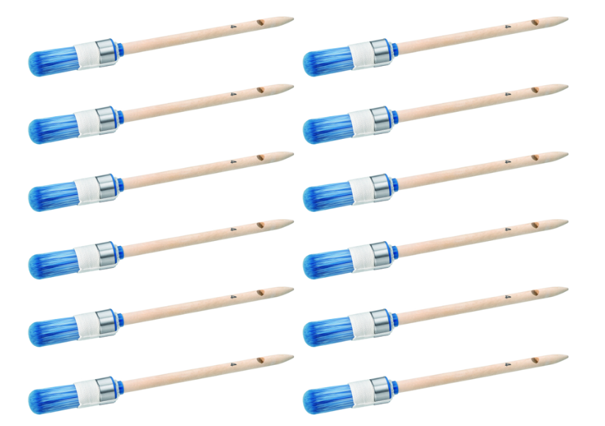 Pędzel okrągły SolidPro L_Rozmiar 4_12 sztuk