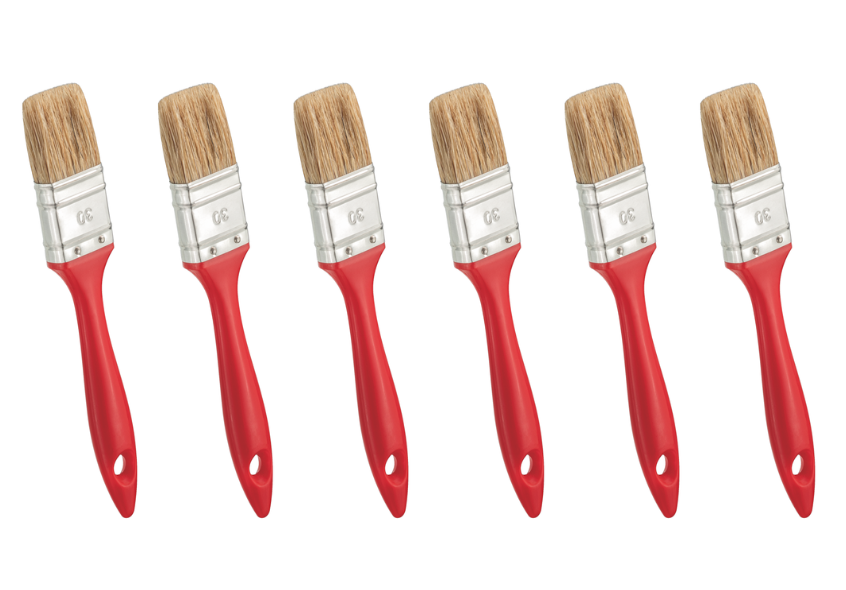 Pędzel płaski Natural60_grubość 6_30 mm_6 sztuk