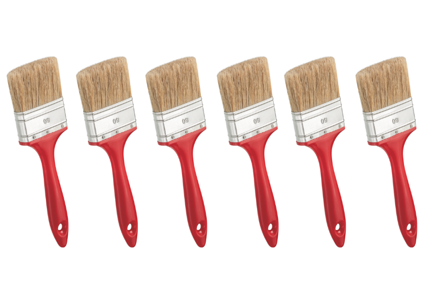 Pędzel płaski Natural60_grubość 6_60 mm_6 sztuk