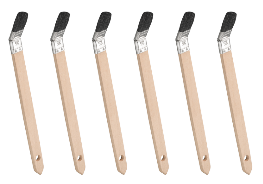 Pędzel płaski Synthex czarny_25 mm_6 sztuk