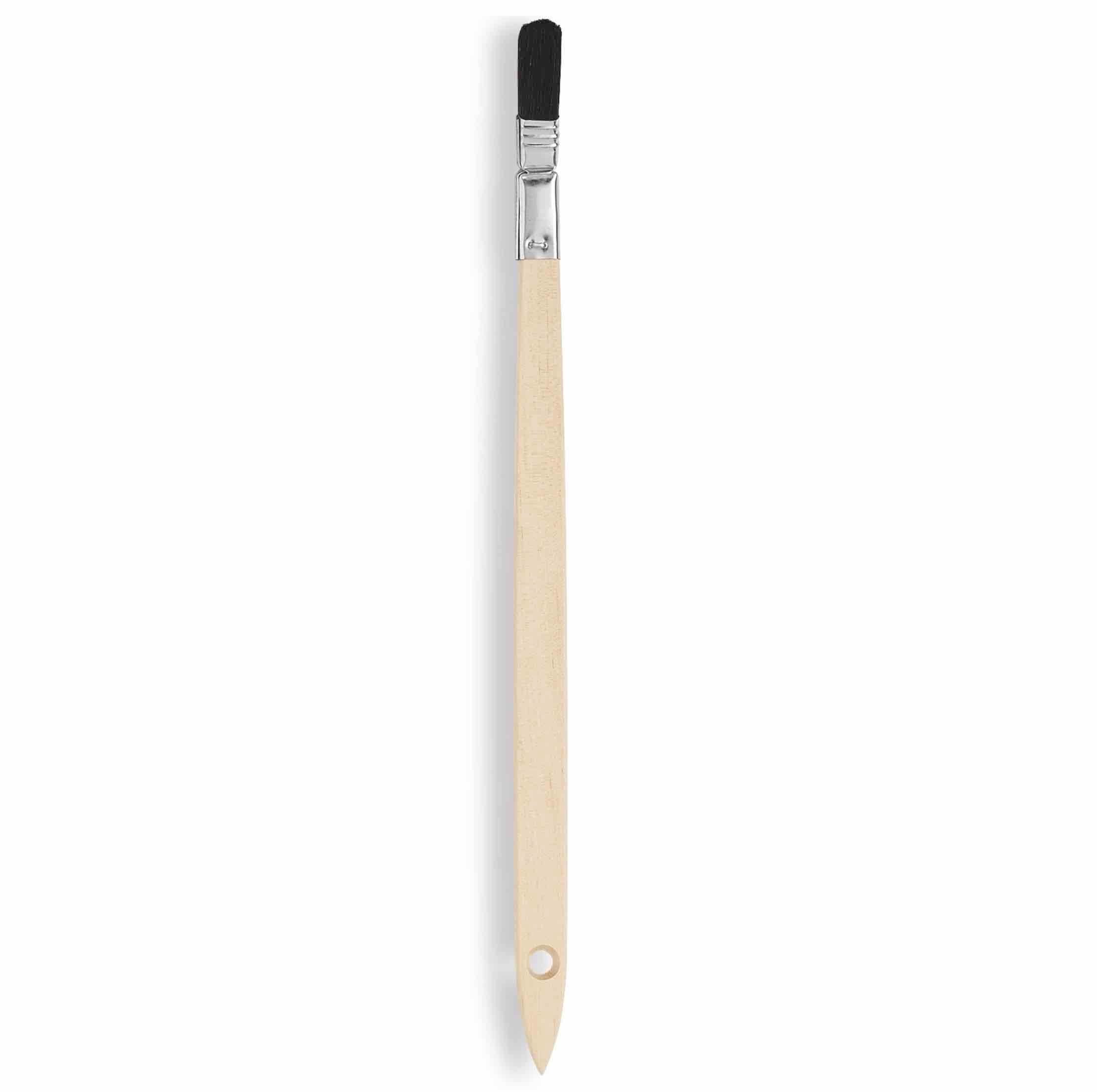 Pędzel płaski Synthex czarny_widok z przodu