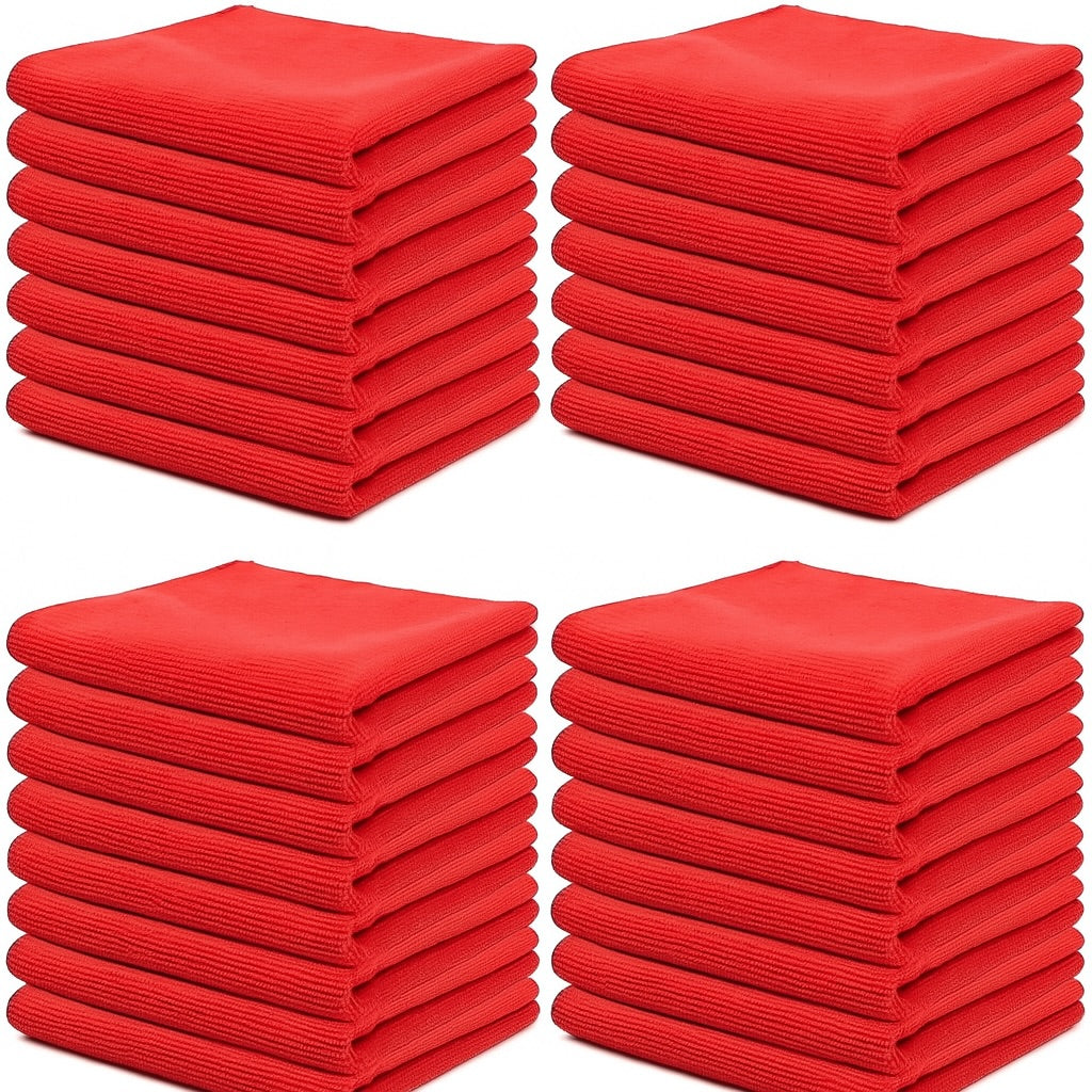 Ściereczki z mikrofibry XL – czerwony, 120–150 g/m² (od 10 sztuk)