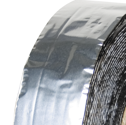 Taśma BT (uniwersalna taśma uszczelniająca bitumiczna),aluminium naturalne_widok z bliska