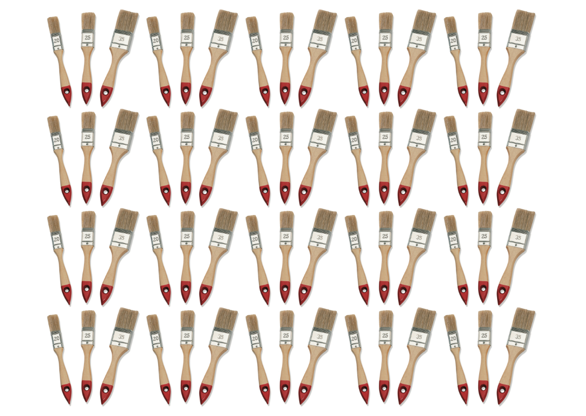 Zestaw pędzli z włosiem syntetycznym_20 sztuk