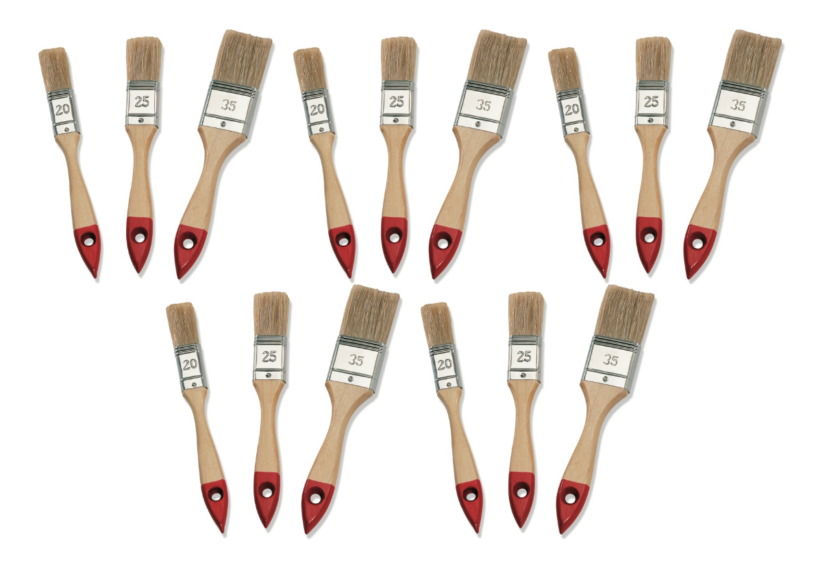 Zestaw pędzli z włosiem syntetycznym_5 sztuk