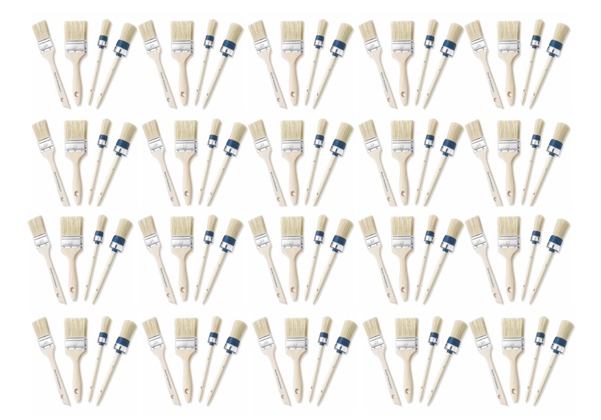 Okienny/Płaski/Okrągły-Zestaw Pędzli_20 sztuk