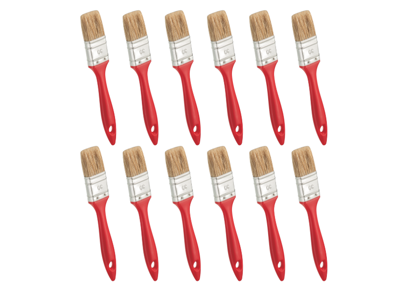 Pędzel płaski Natural60_grubość 6_30 mm_12 sztuk