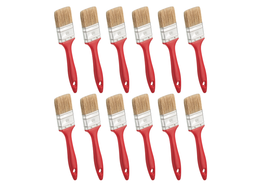 Pędzel płaski Natural60_grubość 6_40 mm_12 sztuk