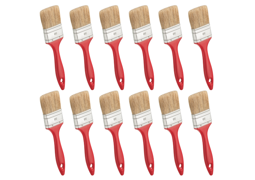 Pędzel płaski Natural60_grubość 6_50 mm_12 sztuk