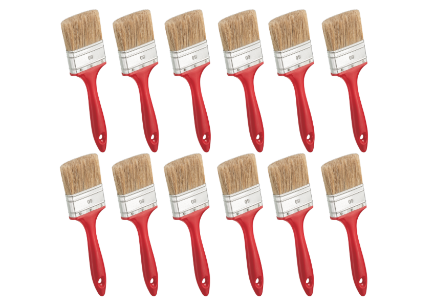 Pędzel płaski Natural60_grubość 6_60 mm_12 sztuk