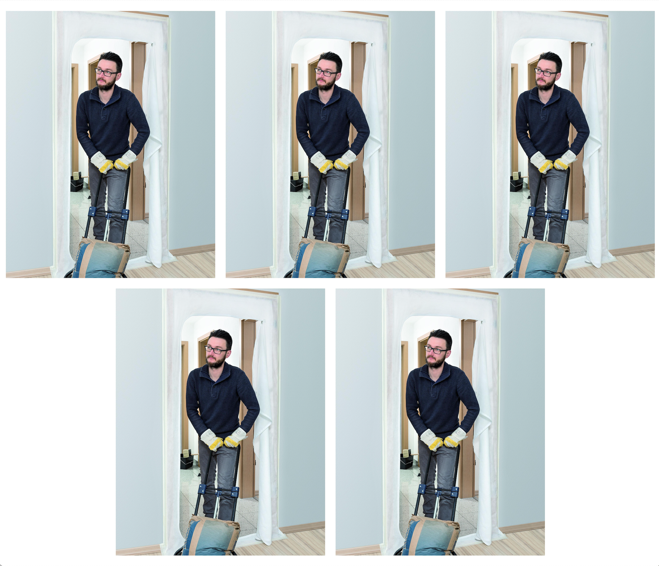 Kurtyna przeciwpyłowa ⎥ Drzwi remontowe z zamkiem błyskawicznym ⎥ Włóknina / Folia