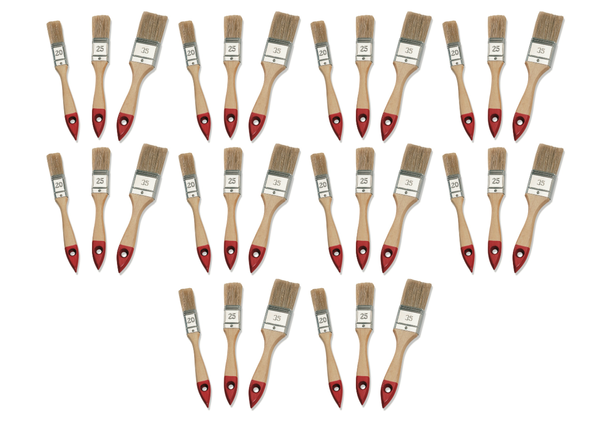 Zestaw pędzli z włosiem syntetycznym_10 sztuk